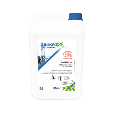 EGEPUR VS - Bidon 5L - Nettoyant dégraissant Vitres et Surfaces - ECOCERT