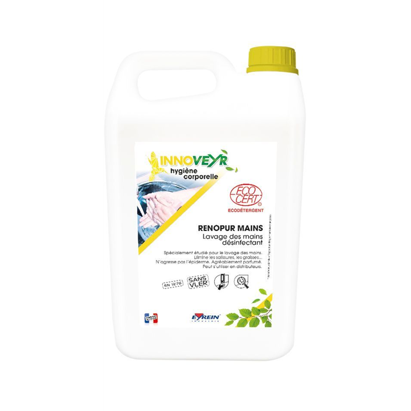 RENOPUR MAINS - Bidon 5 L - Lavage des mains désinfectant - ECOCERT