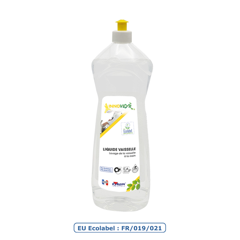 LIQUIDE VAISSELLE ECOLOGIQUE - Bidon 1L - Liquide vaisselle manuelle - ECOLABEL