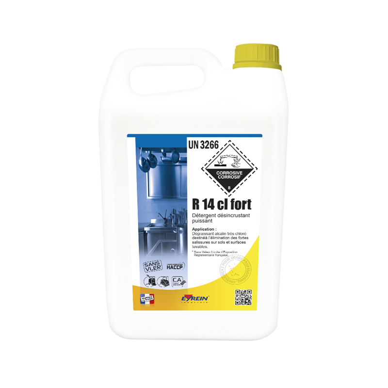 R 14 CL FORT - Bidon 5 KG - Détergent désincrustant puissant fortes salissures R 14 CL FORT - Bidon 5 KG - Détergent désincrustant puissant fortes salissures