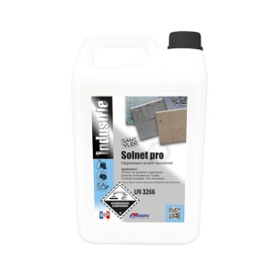 SOLNET PRO - Bidon 5 L - Dégraissant alcalin concentré béton, carrelages, ...