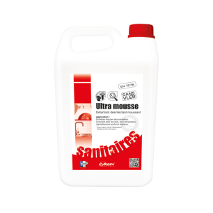 ULTRA MOUSSE - Bidon 5L - Nettoyant détartrant désinfectant moussant sanitaires