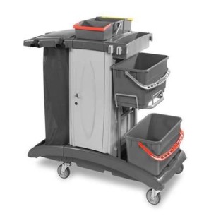 CHARIOT PRE-IMPREGNATION - Avec coffre de rangement, seaux et support sac