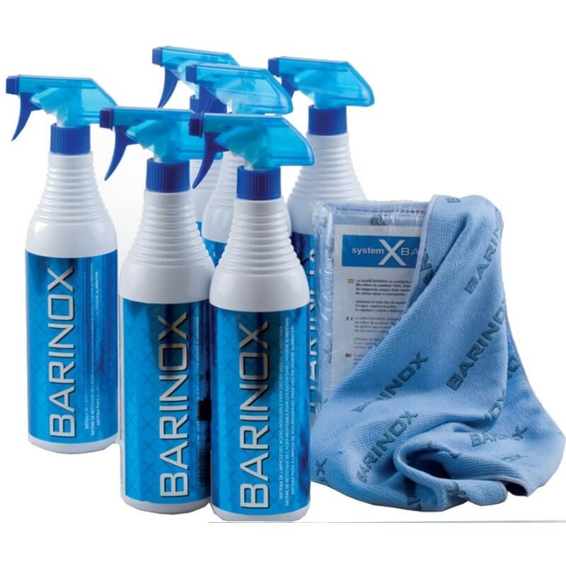 BARINOX 750 ML + LAVETTE MICROFIBRE - Nettoyage entretien intégral surface inox