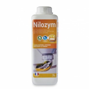 LIQUIDE NILOZYM CANALISATION - Bidon 1 L - Nettoyage entretien des canalisations