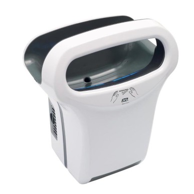 SECHE MAINS EXP'AIR Automatique en alu blanc, anti vandalisme. Produit Français