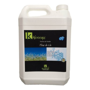KOOLNET PARFUM TEXTILE FLEUR DE LIN - Bidon 5 L - Parfum encapsulé longue durée