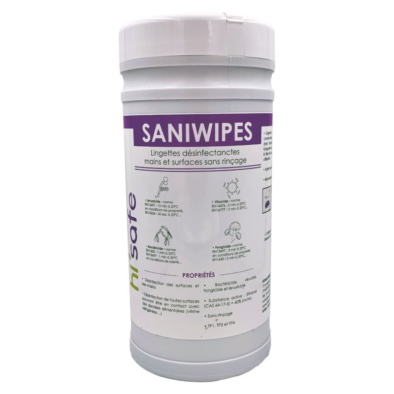 LINGETTES DESINFECTANTES DES SURFACES - Boîte de 200 lingettes