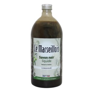 Savon noir liquide à l'huile d'olive - Flacon de 1 L*