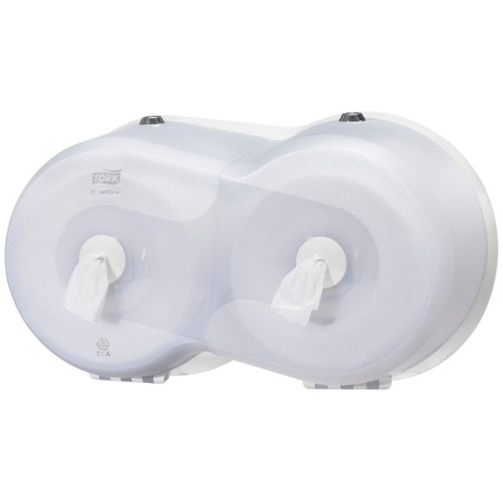 DISTRIBUTEUR DOUBLE SmartOne® T9 BLANC - pour Papier toilette rouleaux- (682000)