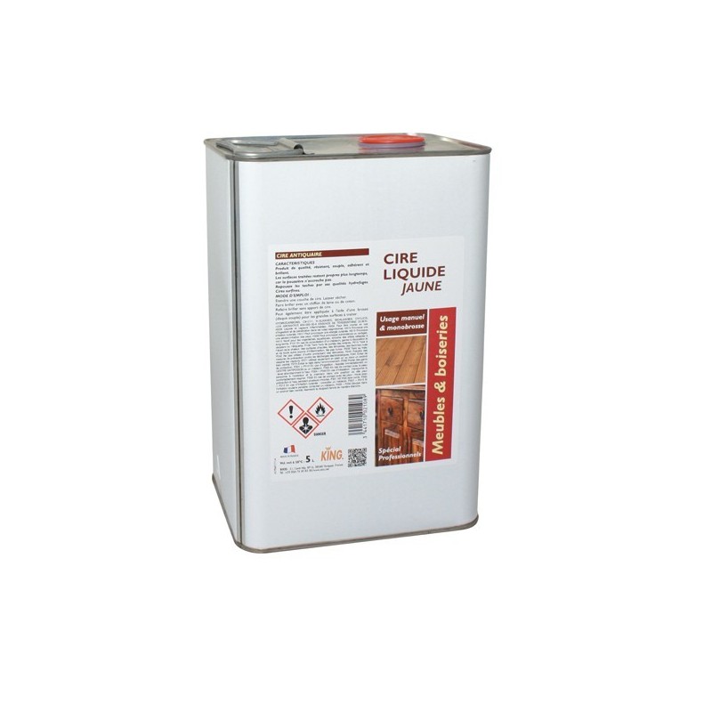 CIRE JAUNE KING - Bidon 5 L - Brillant éclatant et durable