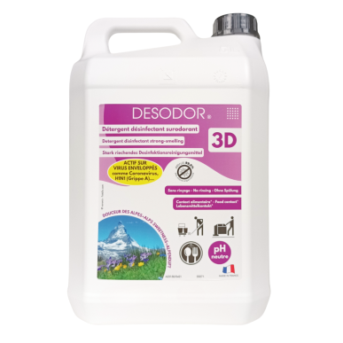 DESODOR 3D DOUCEUR DES ALPES - Bidon 5 L - Détergent désinfectant pH neutre - U2