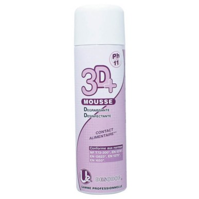 AEROSOL MOUSSE DEGRAISSANTE - Aér. 500 ML - dégraisser nettoyer désinfecter