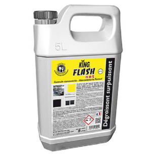 FLASH NET - Bidon 5 L - DEGRAISSANT SURPUISSANT KING toutes surfaces lavables