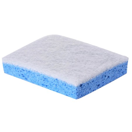 TAMPONGE BLANC BLEU SPONREX 79 - Face récurante et face non abrasive.
