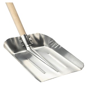 PELLE A NEIGE ALUMINIUM - Rivetée avec manche en bois pour neige travaux voirie