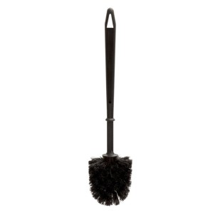 BALAYETTE WC NOIRE - Brosse en fibres et manche rigide