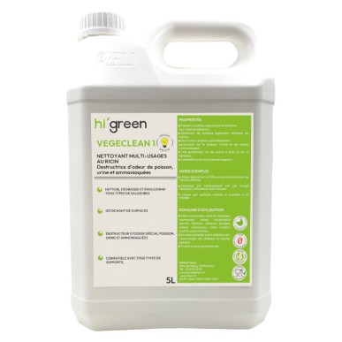 NETTOYANT DEGRAISSANT MULTI USAGE CONCENTRE  AU RICIN 5L - d'estructeur d'odeurs