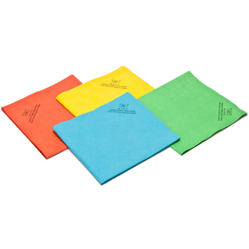 CHIFFONS NON TISSE MICROFIBRE JAUNE - Sachet 5 - Forte absorption, indchirable