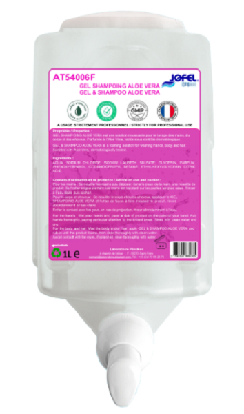 RECHARGE SAVON CORPS ET CHEVEUX - Cartouche 1 L - DISTRIBUTEUR CARTOUCHES AITANA