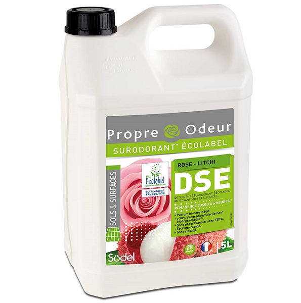 DSE ROSE LITCHI - Bidon 5 L avec bouchon doseur - Dtergent surodorant Ecolabel