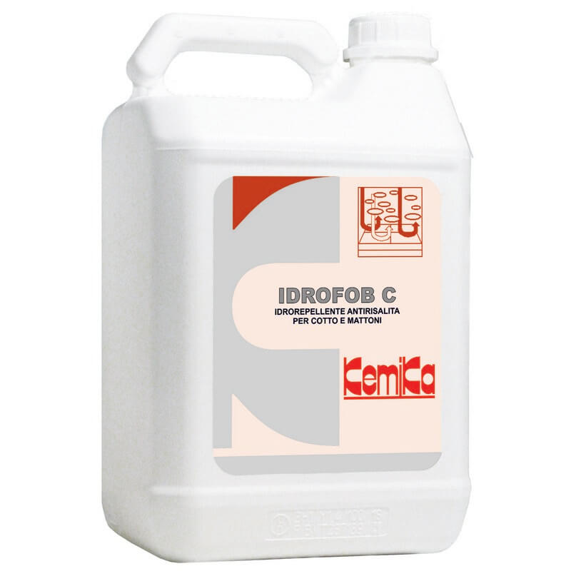 IDROFOB C - Bidon 5 L - Hydrofugeant anti salpetre sols terre cuite, murs  brique KEMIKA - La capem