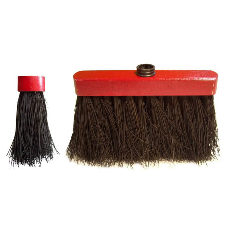 BALAI MIQUET  4 RANGS A VIS - P4D02 -  Piassava, douille  vis, bois rouge