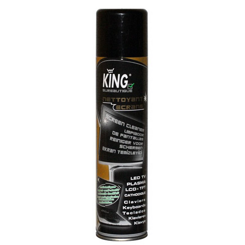 AEROSOL NETTOYANT ECRAN/CLAVIER KING 400ML - Entretien informatique photo ...