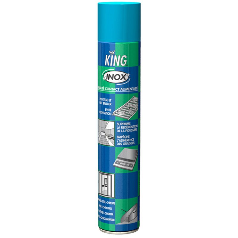 AEROSOL NETTOYANT INOX KING - 500 ml - Entretien des surfaces : inox chrome alu