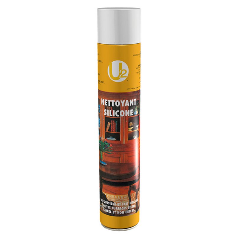 AEROSOL POLISH NETTOYANT SILICONE - 750 ml - Dpoussire fait briller -U2 A02400