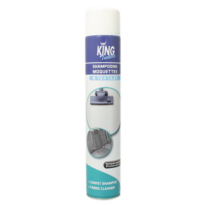 AEROSOL SHAMPOOING MOQUETTE KING - 750 ml - Nettoyage mousse sche tous textiles