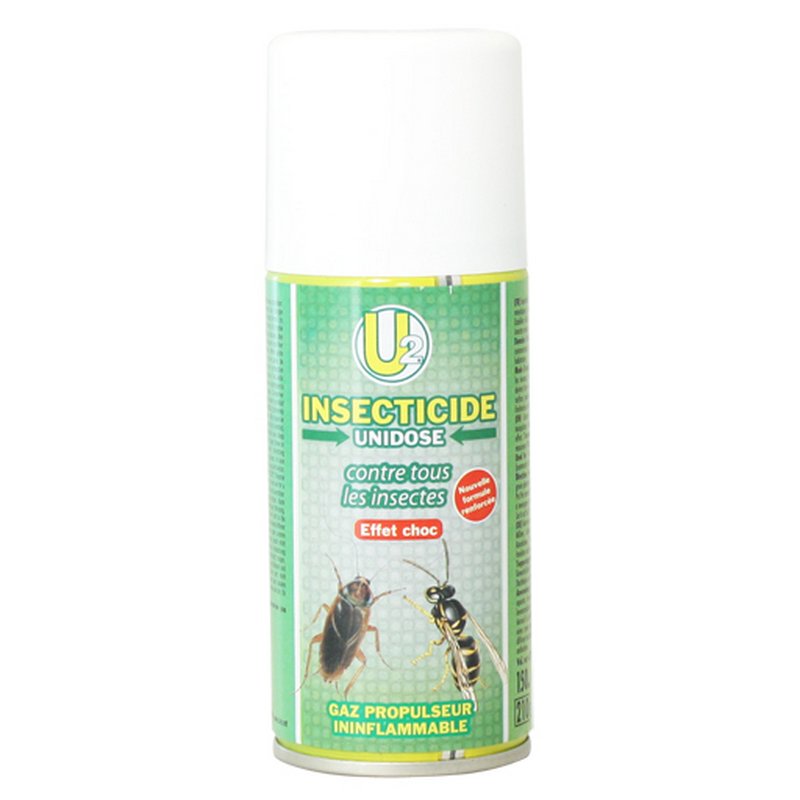 BOMBE ONE SHOT INSECTICIDE - 150 ml - Anti insectes volants et rampants - U2