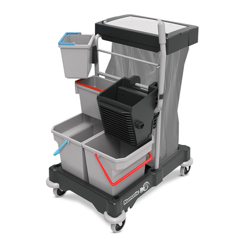 CHARIOT MENAGE SCG 1405 Reflo - Collecte dchets 120l, lavage, stockage *puis*