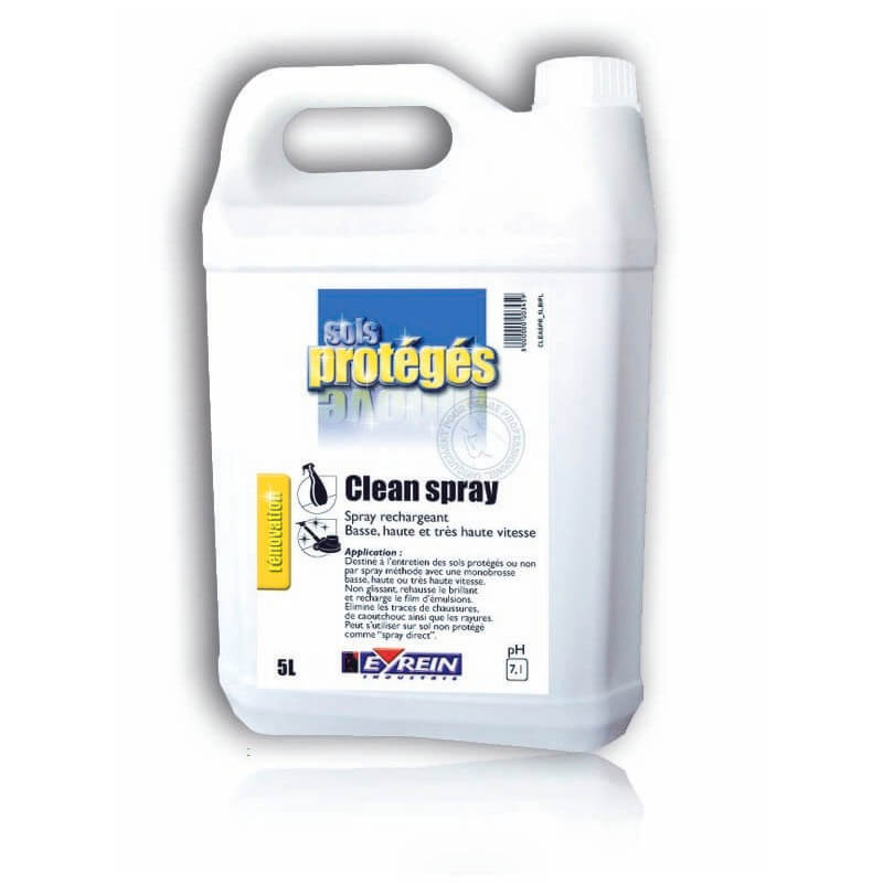 CLEAN SPRAY - Bidon 5L - Entretien des sols protgs ou non par spray mthode