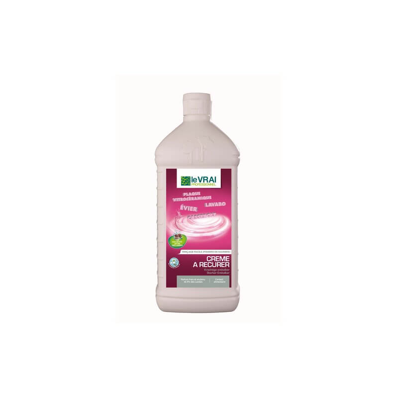 CREME A RECURER - Bidon 1 L - Nettoyant surfaces mail, inox, faence, stratifi