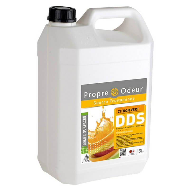 DDS Citron Vert - Bidon 5 L - Détergent Désinfectant Surodorant sans rinçage