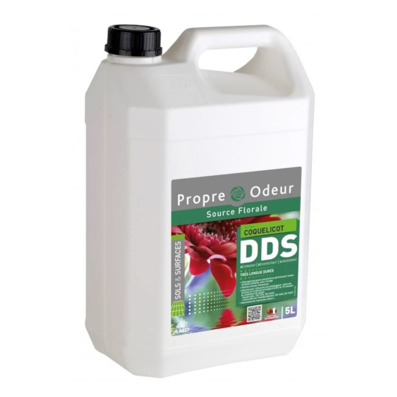 DDS Coquelicot - Bidon 5 L - Détergent Désinfectant Surodorant sans rinçage