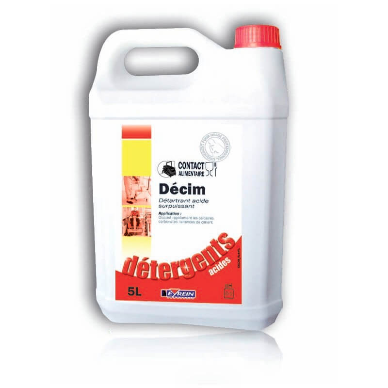 DECIM - Bidon 5L - Détartrant acide surpuissant carbonates, calcaires, laitances