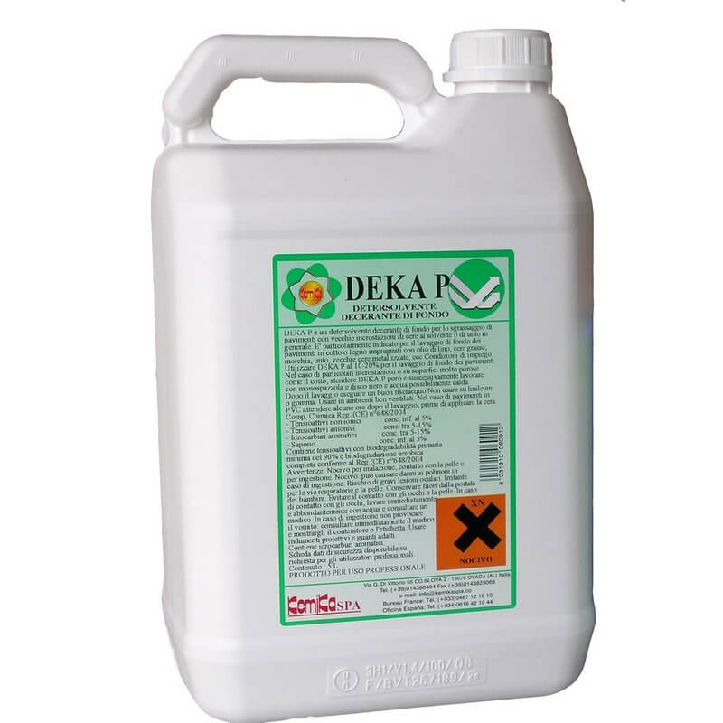 DEKA P  - Bidon 5 L - Dtersolvant super dgraissant dcapant sols trs souills