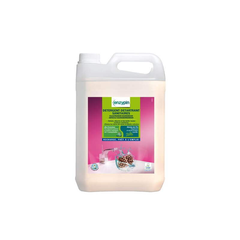 DETERGENT DETARTRANT SANITAIRE - Bidon 5 L - Dtergent anti calcaire - ENZYPIN