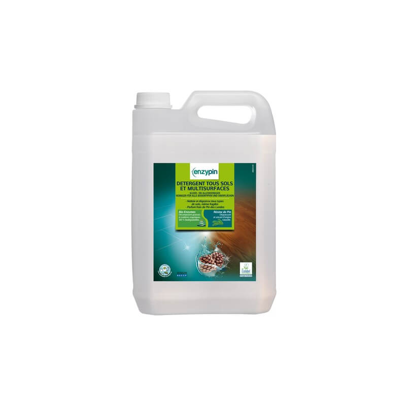 DETERGENT TOUS SOLS ET MULTISURFACES - Bidon 5 L - Dtergent pH neutre - ENZYPIN