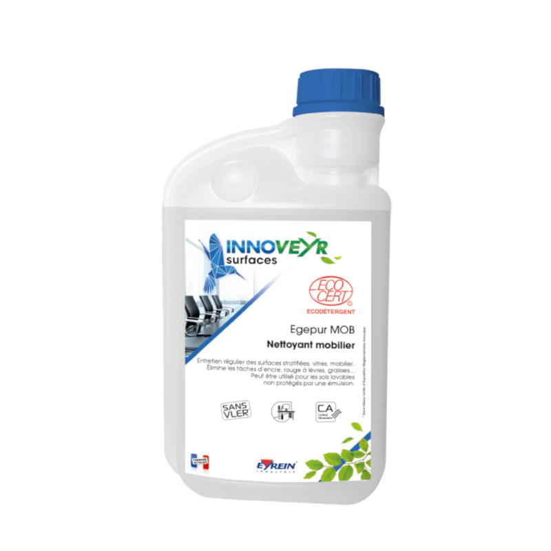 EGEPUR MOB HC - Bidon 1L - Nettoyant mobilier haute concentration - ECOCERT