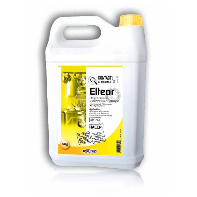 ELTEOR - Bidon 5 KG - Dtergent dgraissant nettoyant des souillures organiques