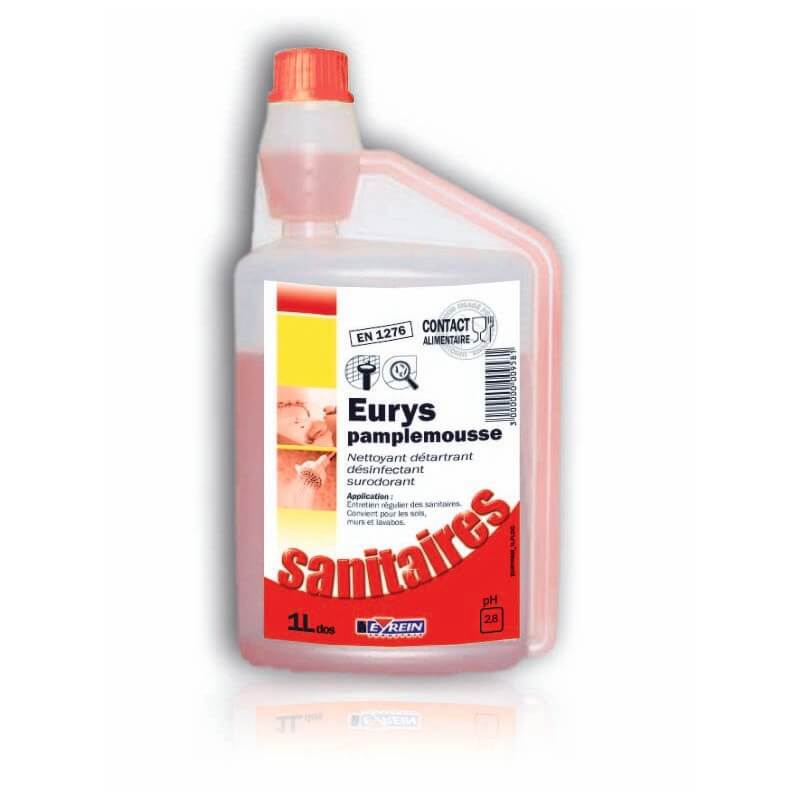 EURYS PAMPLEMOUSSE - Bidon doseur 1 L - Détartrant désinfectant surodorant