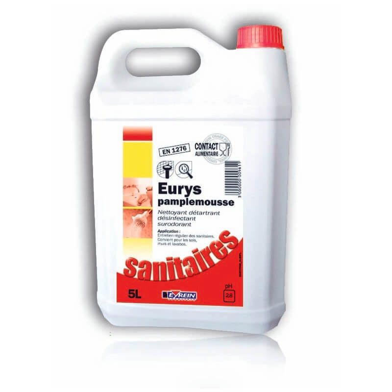 EURYS PAMPLEMOUSSE - Bidon 5 L - Détartrant désinfectant surodorant