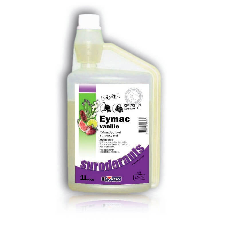 EYMAC VANILLE - Bidon doseur 1 L - Nettoyant surodorant entretien et dsinfecte