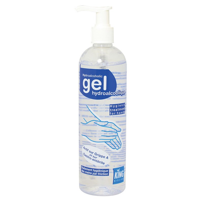 GEL HYDROALCOOLIQUE DESINFECTANT KING - 400 ml - Dsinfection mains par friction