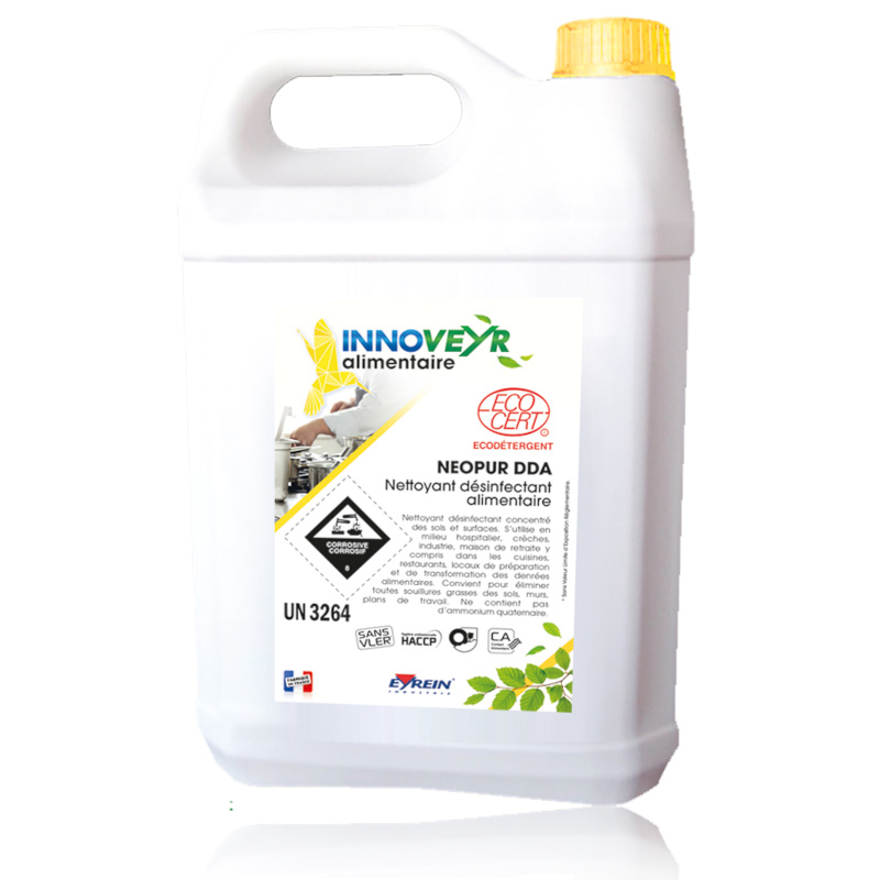 NEOPUR DDA - Bidon 5L - Nettoyant désinfectant alimentaire - ECOCERT