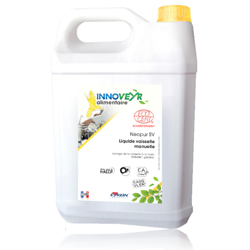 NEOPUR SV - Bidon 5 L - Liquide vaisselle manuelle graisse et calcaire -  ECOCERT EYREIN - La capem