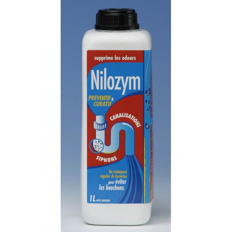 LIQUIDE NILOZYM CANALISATION - Bidon 1 L - Nettoyage entretien des canalisations